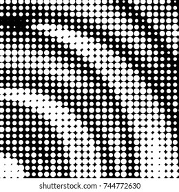 Grunge halftone black and white dots texture background. Spotted vector Abstract Texture