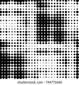 Grunge halftone black and white dots texture background. Spotted vector Abstract Texture