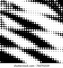 Grunge halftone black and white dots texture background. Spotted vector Abstract Texture