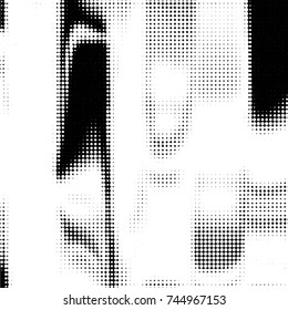 Grunge halftone black and white dots texture background. Spotted vector Abstract Texture