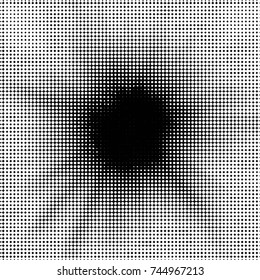 Grunge halftone black and white dots texture background. Spotted vector Abstract Texture