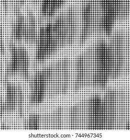 Grunge halftone black and white dots texture background. Spotted vector Abstract Texture