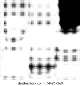 Grunge halftone black and white dots texture background. Spotted vector Abstract Texture