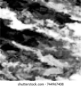 Grunge halftone black and white dots texture background. Spotted vector Abstract Texture
