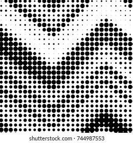 Grunge halftone black and white dots texture background. Spotted vector Abstract Texture
