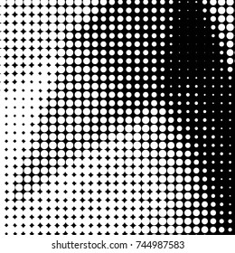 Grunge halftone black and white dots texture background. Spotted vector Abstract Texture