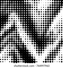 Grunge halftone black and white dots texture background. Spotted vector Abstract Texture