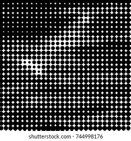 Grunge halftone black and white dots texture background. Spotted vector Abstract Texture