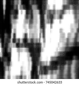 Grunge halftone black and white dots texture background. Spotted vector Abstract Texture