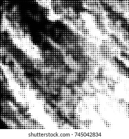 Grunge halftone black and white dots texture background. Spotted vector Abstract Texture