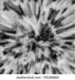 Grunge halftone black and white dots texture background. Spotted vector Abstract Texture