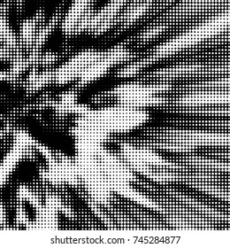 Grunge halftone black and white dots texture background. Spotted vector Abstract Texture