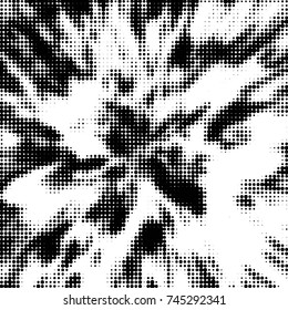 Grunge halftone black and white dots texture background. Spotted vector Abstract Texture
