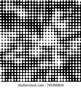 Grunge halftone black and white dots texture background. Spotted vector Abstract Texture