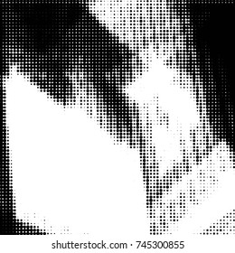 Grunge halftone black and white dots texture background. Spotted vector Abstract Texture
