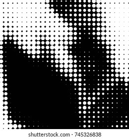 Grunge halftone black and white dots texture background. Spotted vector Abstract Texture