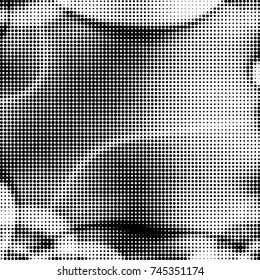 Grunge halftone black and white dots texture background. Spotted vector Abstract Texture