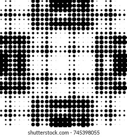 Grunge halftone black and white dots texture background. Spotted vector Abstract Texture