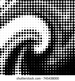 Grunge halftone black and white dots texture background. Spotted vector Abstract Texture