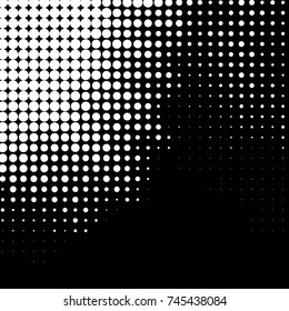 Grunge halftone black and white dots texture background. Spotted vector Abstract Texture