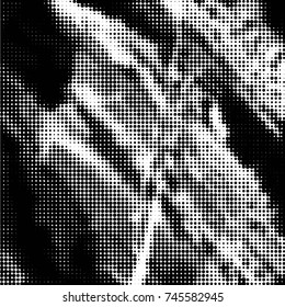 Grunge halftone black and white dots texture background. Spotted vector Abstract Texture