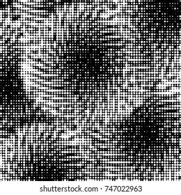 Grunge halftone black and white dots texture background. Spotted vector Abstract Texture