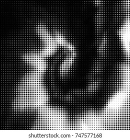 Grunge halftone black and white dots texture background. Spotted vector Abstract Texture