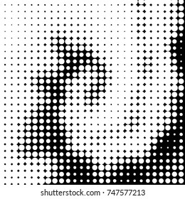 Grunge halftone black and white dots texture background. Spotted vector Abstract Texture
