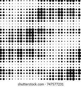 Grunge halftone black and white dots texture background. Spotted vector Abstract Texture