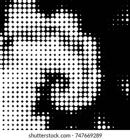 Grunge halftone black and white dots texture background. Spotted vector Abstract Texture