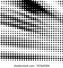 Grunge halftone black and white dots texture background. Spotted vector Abstract Texture