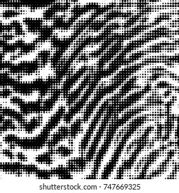 Grunge halftone black and white dots texture background. Spotted vector Abstract Texture