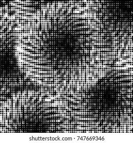 Grunge halftone black and white dots texture background. Spotted vector Abstract Texture