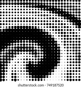 Grunge halftone black and white dots texture background. Spotted vector Abstract Texture