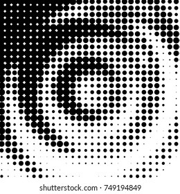 Grunge halftone black and white dots texture background. Spotted vector Abstract Texture