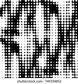 Grunge halftone black and white dots texture background. Spotted vector Abstract Texture