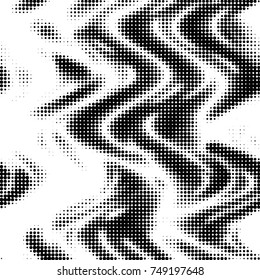 Grunge halftone black and white dots texture background. Spotted vector Abstract Texture