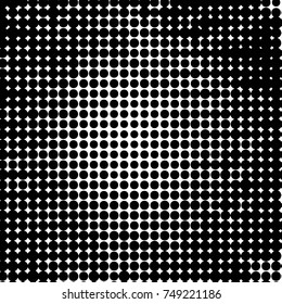 Grunge halftone black and white dots texture background. Spotted vector Abstract Texture