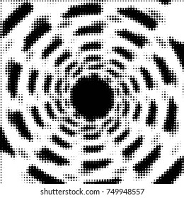 Grunge halftone black and white dots texture background. Spotted vector Abstract Texture