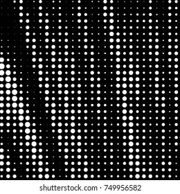Grunge halftone black and white dots texture background. Spotted vector Abstract Texture
