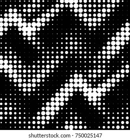 Grunge halftone black and white dots texture background. Spotted vector Abstract Texture