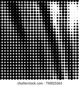 Grunge halftone black and white dots texture background. Spotted vector Abstract Texture
