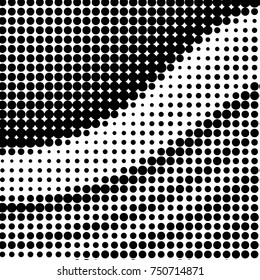Grunge halftone black and white dots texture background. Spotted vector Abstract Texture