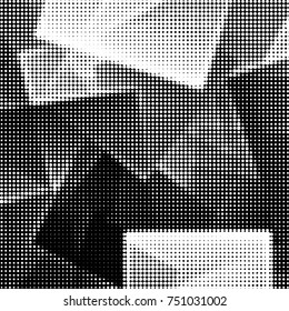 Grunge halftone black and white dots texture background. Spotted vector Abstract Texture