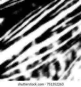 Grunge halftone black and white dots texture background. Spotted vector Abstract Texture