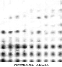 Grunge halftone black and white dots texture background. Spotted vector Abstract Texture