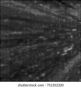 Grunge halftone black and white dots texture background. Spotted vector Abstract Texture
