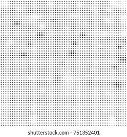 Grunge halftone black and white dots texture background. Spotted vector Abstract Texture
