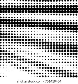 Grunge halftone black and white dots texture background. Spotted vector Abstract Texture
