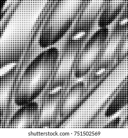 Grunge halftone black and white dots texture background. Spotted vector Abstract Texture